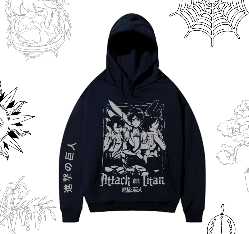 Attack On Titan Pullover Black Hoodie