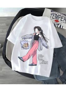 Oversized White Kawai Tee